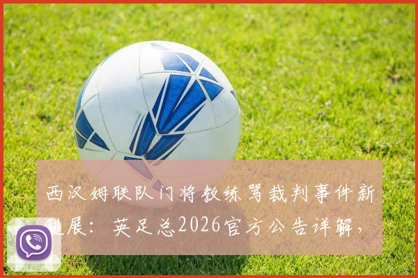 西汉姆联队门将教练骂裁判事件新进展：英足总2026官方公告详解，停赛两场处罚如何执行？